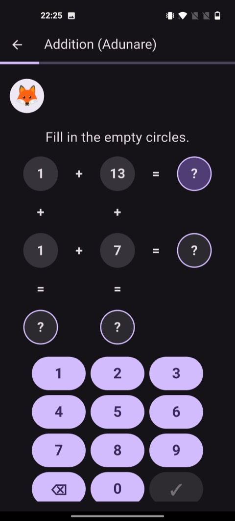 Exercițiu de matematică: completează cercurile goale
